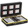 JJC Porta Schede di Memoria per 6 Schede SD SDHC SDXC e 8 AA batterie