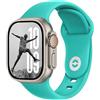 DONEGANI SB per Cinturino Apple Watch 40mm 44 mm 46mm 42mm 45mm 41mm 38mm 49mm Se Ultra 2 Serie 10 9 8 7 6 5 4 3 Band Bracciale Sport Silicone, Blu Lago