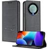XINYEXIN Custodia per Honor Magic 5 Lite 5G, Cover a Libro in Pelle PU con Blocco RFID, Slot per Carte, Supporto, Protezione Completa Antiurto - Nero