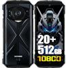 DOOGEE S118 4G Rugged Smartphone, 10800mAh Batteria, Helio G99 20GB + 512GB, 6.58'' FHD+, 50MP Triple AI Fotocamera (8MP Visione Notturna)+ 32MP, Cellulare Impermeabile, NFC