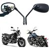 YUJYGAO Specchietti Laterali per Moto M10, Specchietto Retrovisore Moto Cromato Compatibile per scooter Street Bike Cruiser Chopper Sport Bike ATV(Nero)