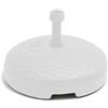 MA MAISON Base per Ombrellone Diametro 21-30 mm Bianca capacità 20 Lt Supporto Tondo Effetto Rattan - Plastica Rigida, Resistente, Facile da Riempire e Svuotare, Giardino, Piscina - con Serbatoio