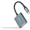 Velocraze Convertitore da usb-c a dvi-d da 15 cm, colore grigio, ideale per collegare dispositivi moderni a schermi DVI, robusto e funzionale.