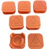 Fraos Porta Veleno per Gel Insetticida - Set da 6 Trappole Riutilizzabili in Stampa 3D con Chiusura Sicura, Incisione di Pericolo e Lavaggio Facile - Per Formiche, Scarafaggi e Blatte (Arancione)