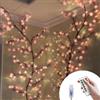 BomKra Fiori di ciliegio Willow Vine Decorazione da parete - 180 cm 96 LED Catena luminosa decorativa da parete con telecomando, 8 modalità, timer alimentato USB, luci dell'albero di salice per
