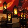 Bseical 4 Pezzi Lanterne Halloween Luce LED, Halloween Decorazioni Casa Interno Notturna, Halloween Zucca Luminosa da Esterno Appendere, Addobbi Giardino Decorative Lanterna Strega con Batteria (Luce Calda)