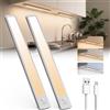 TANSOOL+ Luce LED Sottopensile Cucina, 3 Modalità di Colore Armadio LED con Sensore di Movimento, 40cm Luce Sottopensile Dimmerabile Lampada per Cucina, Guardaroba, Scale - 2 Pezzi