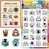 CHGCRAFT Icona del diario della vita del gatto Timbro trasparente timbri artigianali per fai da te Scrapbooking Photo Album Decorative Cards Making, Cat Shape, 6,3x4,3 pollici