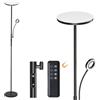 Modlicht 35W Lampada da Terra LED Nero, 4200lm Piantana con Telecomando & Controllo Touch, 3000-6000K Piantana da Salotto, 1H Timer, Lampade da Pavimento per Camera da Letto, Ufficio