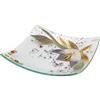 SOSPIRI VENEZIA Svuotatasca Piatto Soprammobile Decoro Floreale Vetro Murano Centrotavola Arredo Casa Idea Regalo Realizzato a Mano Made Italy (cm19X19 Quadrato)