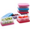 SIGNORA WARE Contenitori riutilizzabili in plastica per alimenti, impilabili, ermetici, prodotti alimentari, pic-nic e molto altro - Set di 6 in varie misure - lavastoviglie Handy Square 5oz Rosso/Rosa/Blu