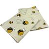 Ger3as Set di 2 strofinacci da cucina Gourmet, in lino/cotone, 50 x 70 cm, in misto lino, tessuto jacquard o stampato (api)