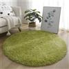 Generico Tappeto Rotondo 200 Cm 160 120 80 140 100 Cm, Tappeti da Soggiorno a Pelo Lungo, Soffice E Morbido Tappeto Antiscivolo per Camera da Letto, Tappeto da Letto a Pelo Lungo,Verde,60cm