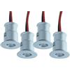 LEDLUX 1.4 Mini faretti LED da incasso, 12 V 1 W 100 lumen, angolo di luce stretto 30°, foro 15 mm, diametro 20 x 25 mm (bianco freddo 6000 K, argento)