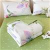 DOTBUY-SHOP 3D Fiori Trapuntino Copriletto Doppia Faccia, 100% Cotone, Estivo Trapunta Leggera Fresco d'Estate Copriletto Trapuntato per Letto Singolo Letto Matrimoniale (Bianco Verde,200x230cm)