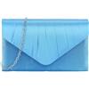 Purple Possum - Pochette in raso blu da sera, da donna, a tracolla, per balli e matrimoni