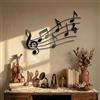 Zhengmy Decorazione da parete vintage con note musicali, colore nero, decorazione da parete, idea regalo, per stanze multiple