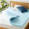 Best Price Mattress, Tappetino in memory foam da 3 pollici, con rivestimento opacizzante, certificato Certipur-US, King