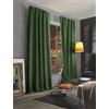 HOMEbasics 85970 - Tenda acustica ACUSTICO con tessuto Dim-Out, colore: Oliva, dimensioni: 245 x 135 cm