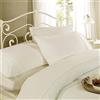 Emma Barclay Ritz Satinato a Righe in Cotone 300 Fili Copripiumino per Letto Singolo, Colore: Crema