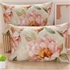 PETTI Artigiani Italiani - Coppia di Federe Cuscino 50x30 cm in Microfibra, Cuscini Arredo Camera da Letto, Divano, Salotto, Set 2 Fodere Copricuscino, Federa Floreale 20, 100% Made in Italy
