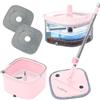 True & Tidy Mocio quadrato e secchio Smart Floor Mop con scomparti separati per acqua pulita e sporca, autopulente con 2 panni lavabili in lavatrice, First Launch Limited Edition Rose