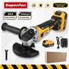 SuperPan Smerigliatrice angolare senza spazzole 20 V 6,0 Ah, 680 W, 9000 giri/min, ruota da 125 mm | Mandrino M14 | Adatto alla batteria Dewalt da 20 V - 2 BATTERY 1 CHARGER