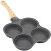 Zerodis Padella per frittata Padelle antiaderenti 4 fori per colazione Pancake Maker Set di pentole per fornello a induzione Fornello a gas