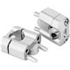 Akozon Rialzo manubrio universale per moto, Akozon morsetti regolabili per manubri da 22 mm/28 mm, staffa di montaggio in alluminio per un maggiore comfort di guida (argento)