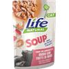 Life Cat Natural Soup Cibo Umido per Gatti - Tonno con Gamberetti - 30x60 gr