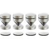 Dynavox Sub‑Watt‑Absorber, set da 4, piedini disaccoppianti regolabili in altezza per dispositivi HiFi e diffusori, con rondelle, cromati