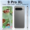 LenO Nuovo smartphone 9 Pro XL: 7.3 FHD + 108MP 16GB + 1TB Snapdragon 8 Gen4 8800mAh 5G Dual SIM, Android 15 2TB espandibile - Black