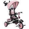 AIYAPLAY Triciclo per Bambini, 6 in 1 Passeggino per Bambini, con Maniglia da Spingere, Sedile Regolabile, Design Pieghevole, Rete di Sicurezza | Aosom Italy