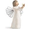Willow Tree Figurina Angelo Della Speranza, Resina, Design Di Susan Lordi, 13 Cm, Naturale