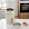 Licht-Erlebnisse Lattiera in acciaio inox 5l - lattiera - per salse caffè latte - alta 25,5 cm - con coperchio - manico contenitore per il trasporto - decorazione - brocca per caffè - contenitore per vino