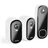 Arlo Kit Iniziale per la Sicurezza Domestica Arlo(Essential 2 Telecamera,Videocitofono),Senza Fili, Full HD, Visione Notturna,Luce,Sensore di Movimento,Sirena,Audio Bidirezionale, Prova Inclusa Arlo Secure