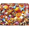 Educa - Puzzle 1000 pezzi Collage di conchiglie | Puzzle mare | Misura 68x48 cm | Include colla Fix | Per adulti 14+ (20246)