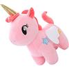 Toddmomy bambola di unicorno giocattoli per unicorno dei cartoni animati bambola comoda bambola di pezza Plush morbido giocattolo imbottito peluche morbido di cristallo rosa