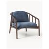 Westwing Collection Poltrona lounge in legno di frassino con rivestimento in teddy Balin