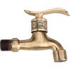 Garosa Rubinetto Lavabo Bagno in Ottone Antico con Leva Lunga, Rubinetto Parete per Esterno Giardino Lavanderia, Rubinetto Acqua Fredda Singolo per Lavatrice Muro