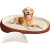 LELEFIDO Cuccia ortopedica XXL per cani con cuscino - Comodo divano per cani in memory foam, fodera rimovibile e lavabile - Cuccia per cani di grossa taglia, durevole e accogliente