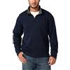 Wrangler Authentics Men's Sweater Fleece Quarter-Zip, Mood Indigo, L