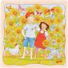 Goki Schichtenpuzzle Sonnenblumenfeld: 20 x 20 x 1,1 cm, Holz, 3 Schichten, 35 Teile, per Stück