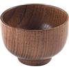 Fdit Ciotola in Legno di Giuggiola Acida, Ciotola di Riso per Zuppa in Stile Giapponese per Bambini Adulti con Finitura Laccata Antica, Prestazioni di Isolamento, (L (21,5x14x10