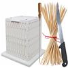 Antech CUBO ARROSTICINI 81 pezzi con coltello e 100 stecconi - Macchina per Arrosticini, Spiedini di Carne, Pesce, Kebab, Souvlaki - Facile Produzione professionale in casa