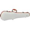 GEWA Custodia per violino FUN Series policarbonato 4/4-1/2 dimensione Bianco/Arancione, interno nero, 2 cinghie zaino rimovibili, tasca accessori, sospensione imbottita, maniglia laterale aggiuntiva