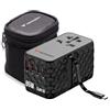 Verbatim GaN - Adattatore universale da viaggio con cavo USB C integrato, 85 W, con 1 porta USB‑A e 3 porte USB-C, caricatore rapido per laptop, cellulare, fotocamera, utilizzabile in tutto il mondo,