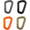 SagaSave 4 moschettoni chiudibili in plastica a forma di D per sport all'aria aperta, escursionismo, arrampicata (4 colori)