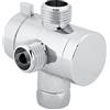 Garosa Valvola deviatore doccia 3 vie, rubinetto per soffione e lavello bagno, splitter acqua regolabile con connessione facile da installare - Accessori doccia bagno