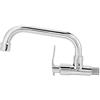 Haofy Rubinetto a Parete G1/2in Ottone Acciaio Inox Rotazione 360¡ã Superficie Cromata per Lavaggio Frutta Verdura Stoviglie 20cm